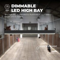 Lampadashop High bay LED Lineare 200W - 150lm/W - IP65 - 6000K - Dimmerabile - 5 anni di garanzia - Campana LED industriale