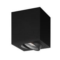 Ledvion Faretto LED da Soffitto Dimmerabile - Quadrato - Nero - 5W - 6500K - Inclinabile - IP20