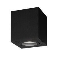 Ledvion Faretto LED da Soffitto Dimmerabile - Quadrato - Nero - 5W - 6500K - Inclinabile - IP20