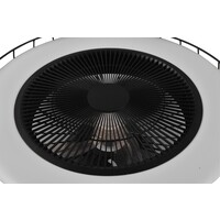 Trio Lighting Ventilatore LED Nero Opaco - 30W - 3420Lm - 2700-6500K - Telecomando - Timer - Dimmerabile - Lampada Notturna - WiZ Connected