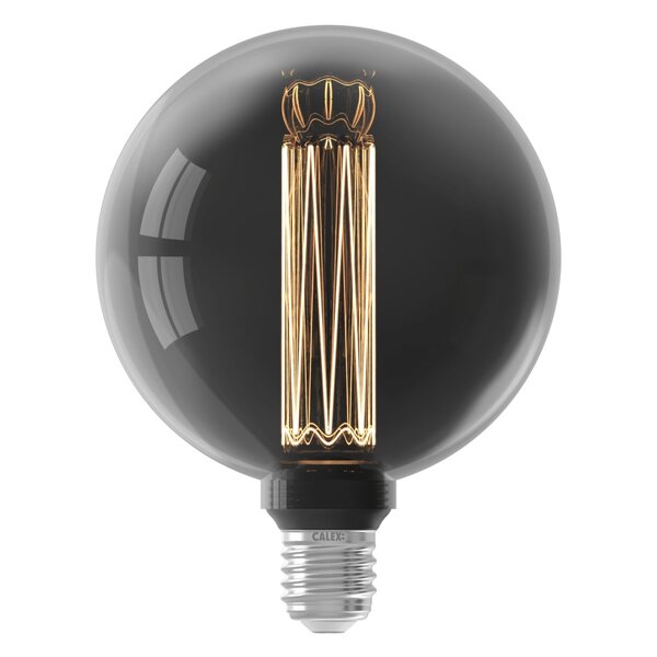 Calex Calex Crown G125 Lampadina LED - E27 - 3,5W - 40 Lumen - 2000K - Titanio - Dimmerabile