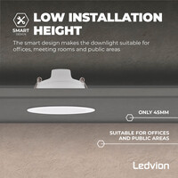 Ledvion 6x Downlight LED 5W - 4000K - 450 Lumen - Ø90 mm