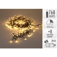 Lampadashop 9,9M Luci di Natale da esterno - Catena Luminosa LED - 768 LED - Bianco Caldo