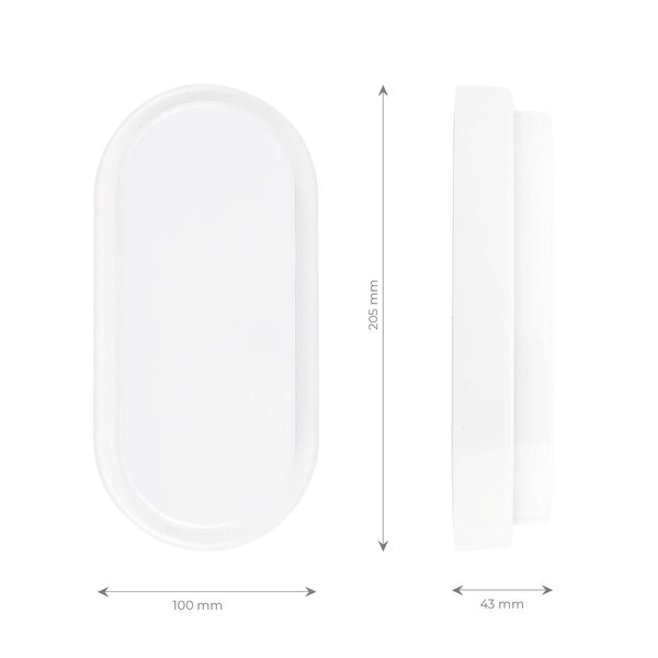 Ledvion LED Bulkhead - Plafoniera IP54 - Bianco - 6,5W - 700 Lumen - 4000K