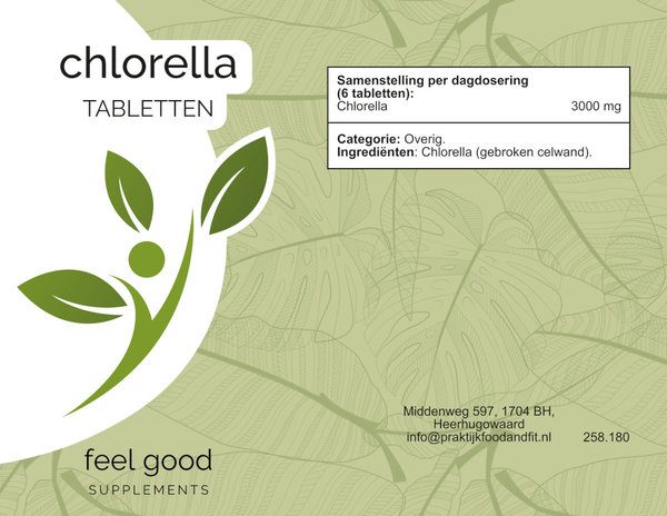 Chlorella 500 tabs - 180 tabletten Chlorella 500 tabs - 180 tabletten