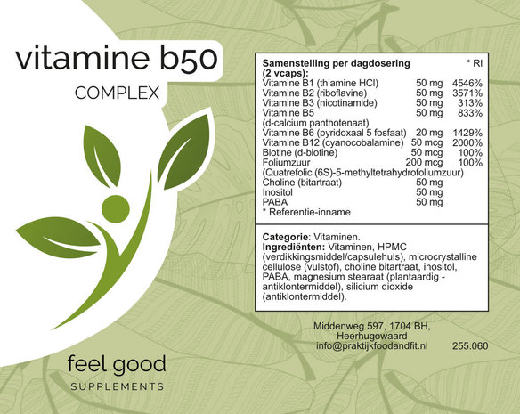 Vitamine B-50 Complex - 60 Vcaps