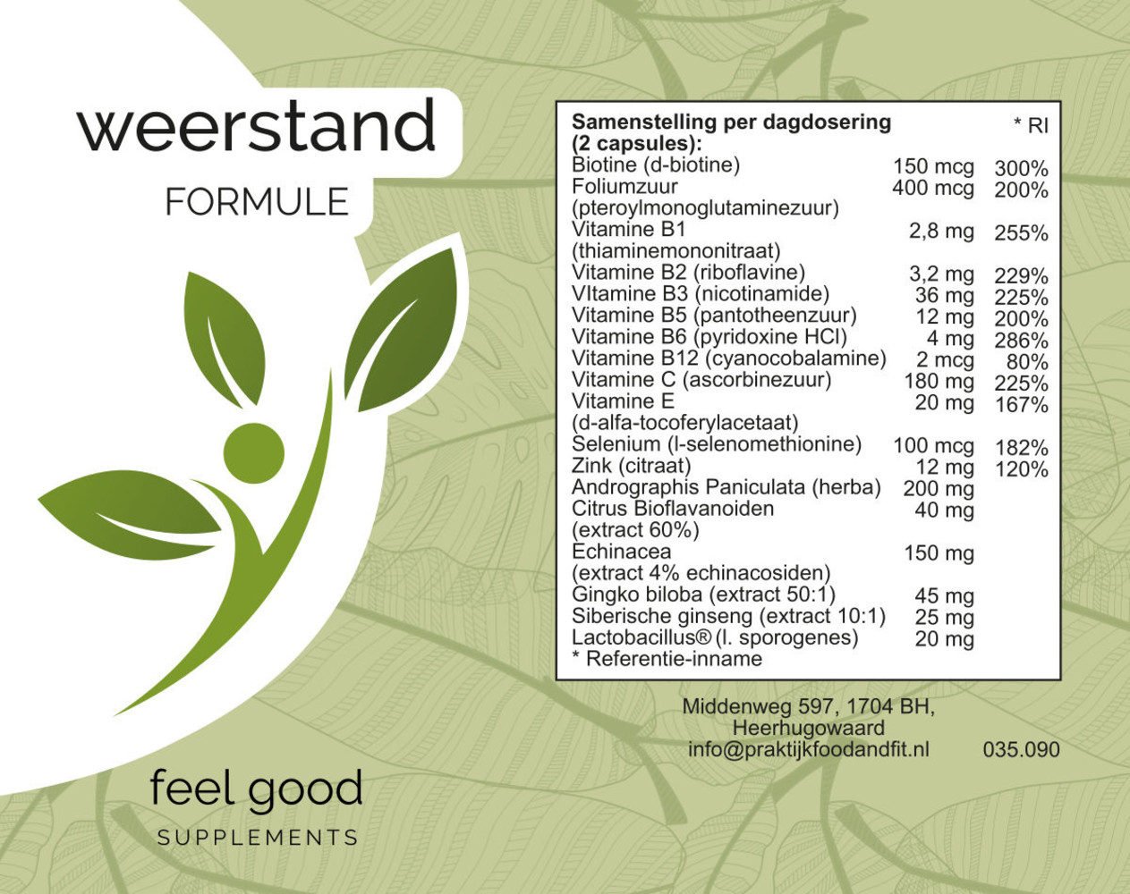 Weerstand Formule - 90 capsules Weerstand Formule - 90 capsules