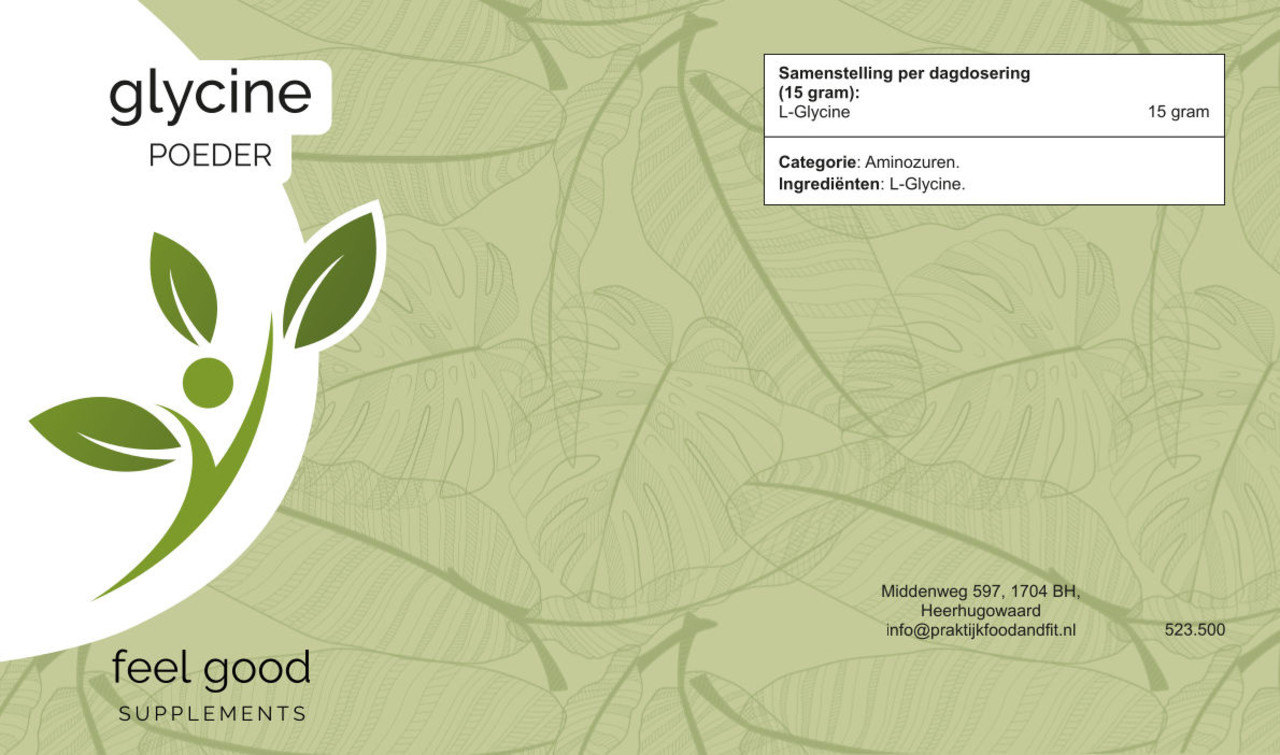 100% puur Glycine - 500 gram poeder 100% puur Glycine - 500 gram poeder