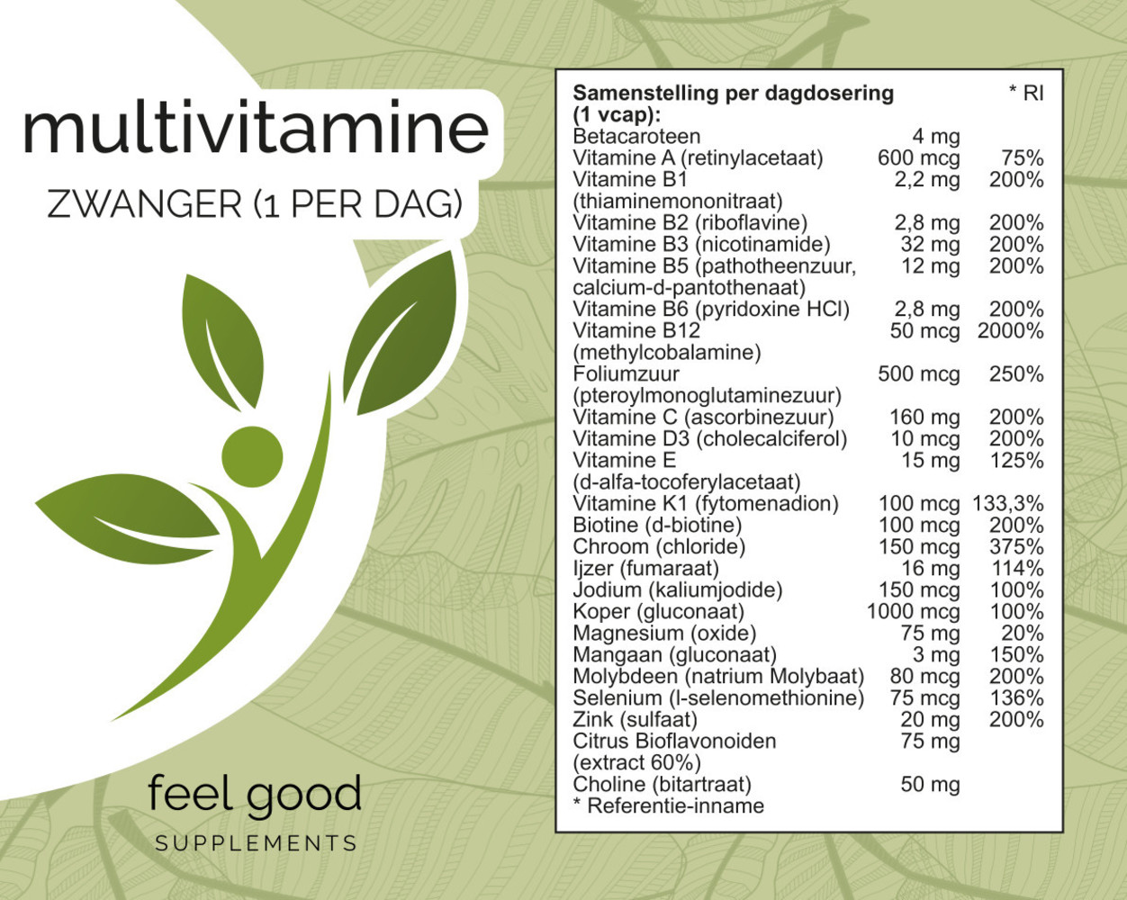 Multivitamine zwanger 1 per dag - 60 caps