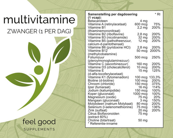 Multivitamine zwanger 1 per dag - 60 caps