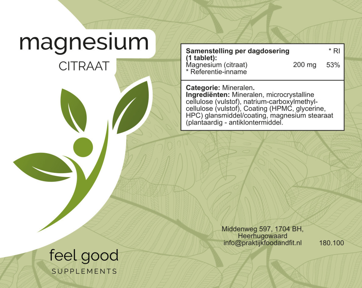 Magnesium Citraat - 100 tabletten