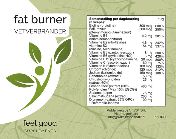 Natuurlijke vetverbrander - 90 Vcaps Natuurlijke vetverbrander - 90 Vcaps