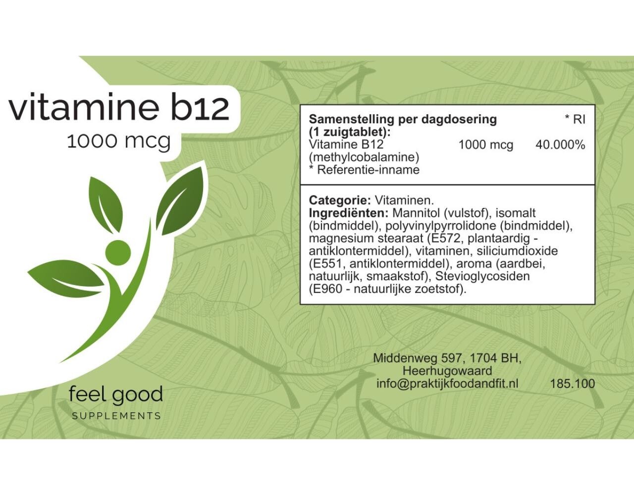 Vitamine B12 - 100 zuigtabletten