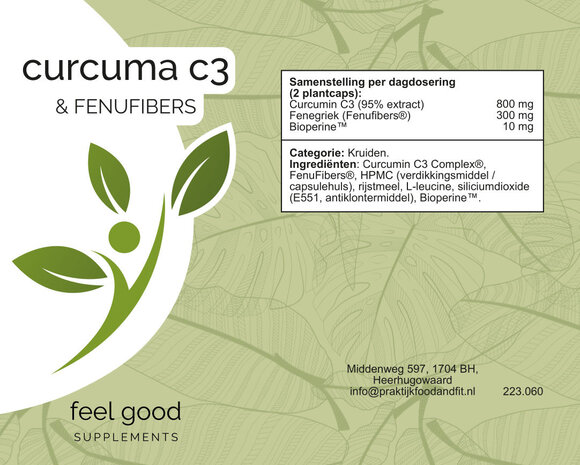 Curcuma C3 & Fenufibers - 30 plantcaps Curcuma C3 & Fenufibers - 30 plantcaps