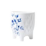 Heinen Delftware Blauw Vouw Bloempot op pootjes