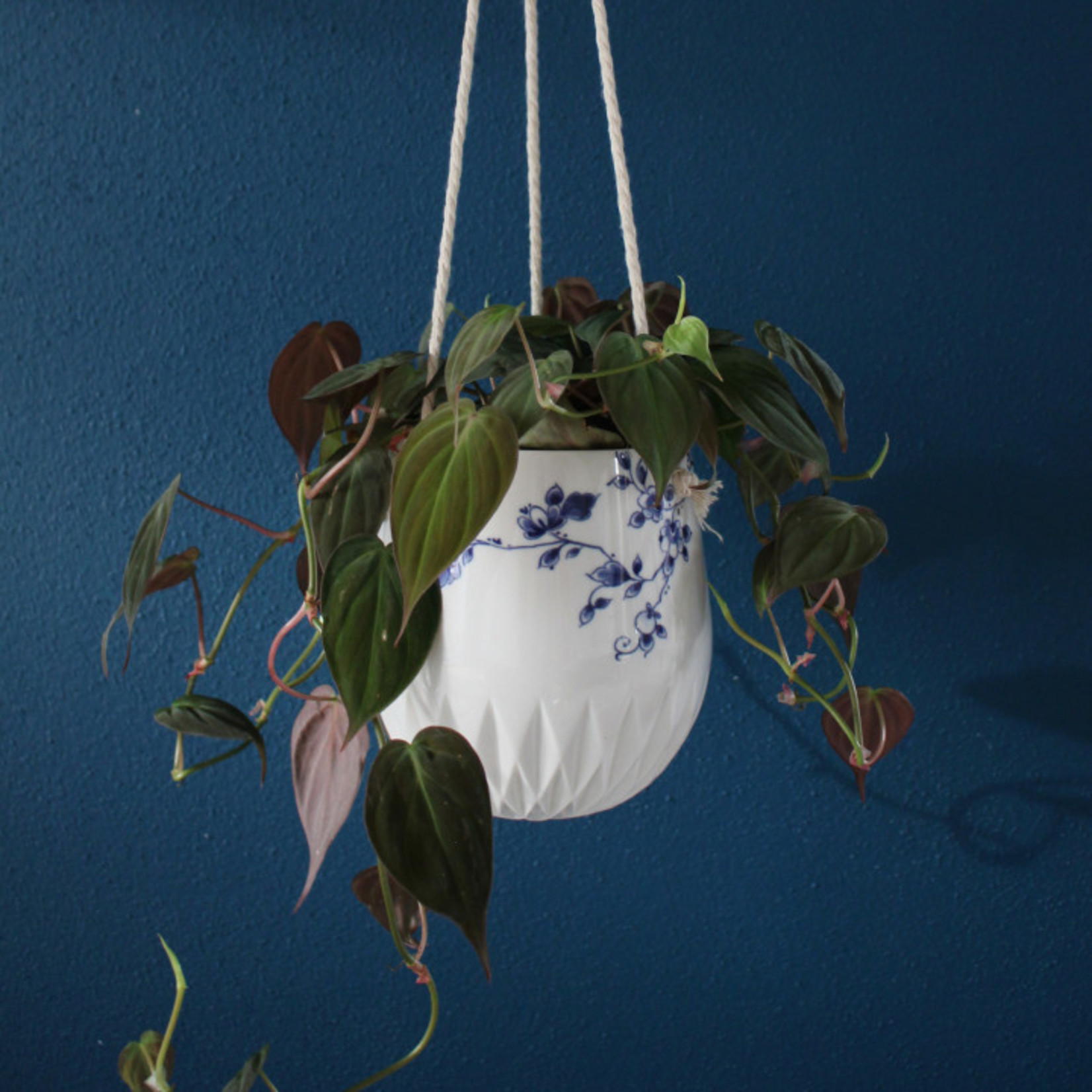 Heinen Delftware Blue Fold Hängende Blumentopf