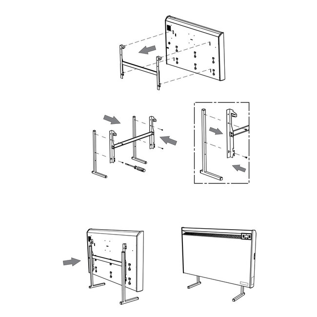 Voetsteun Eldom convectoren