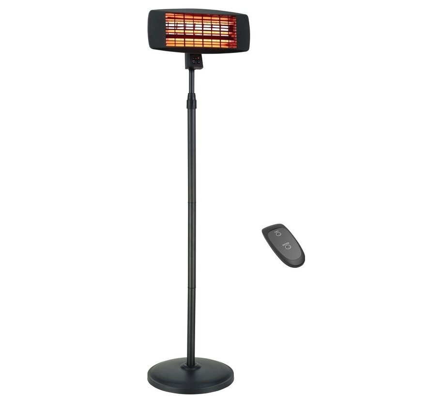 Chauffage de terrasse infrarouge portable 650W, 1300W, 2000W avec télécommande