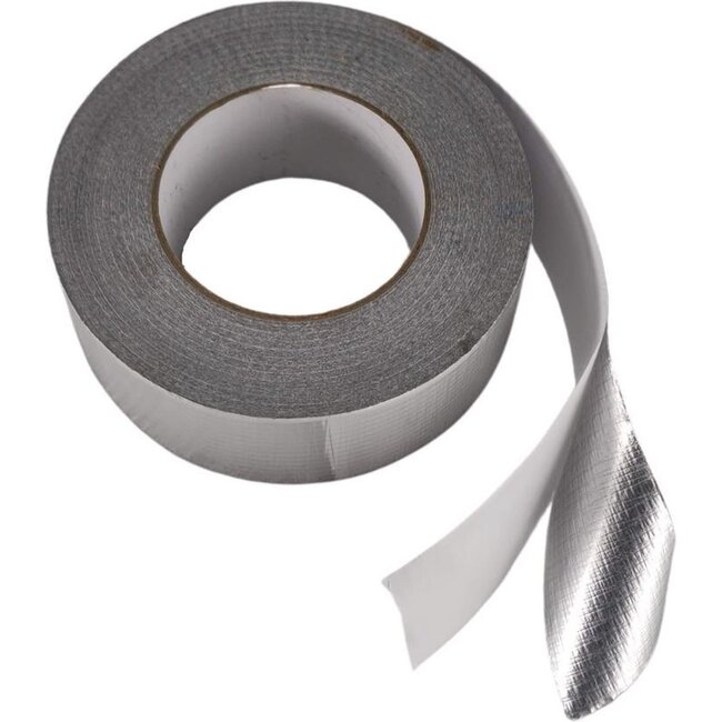 Aluminium tape rol 5 cm breed en 50 meter lengte.