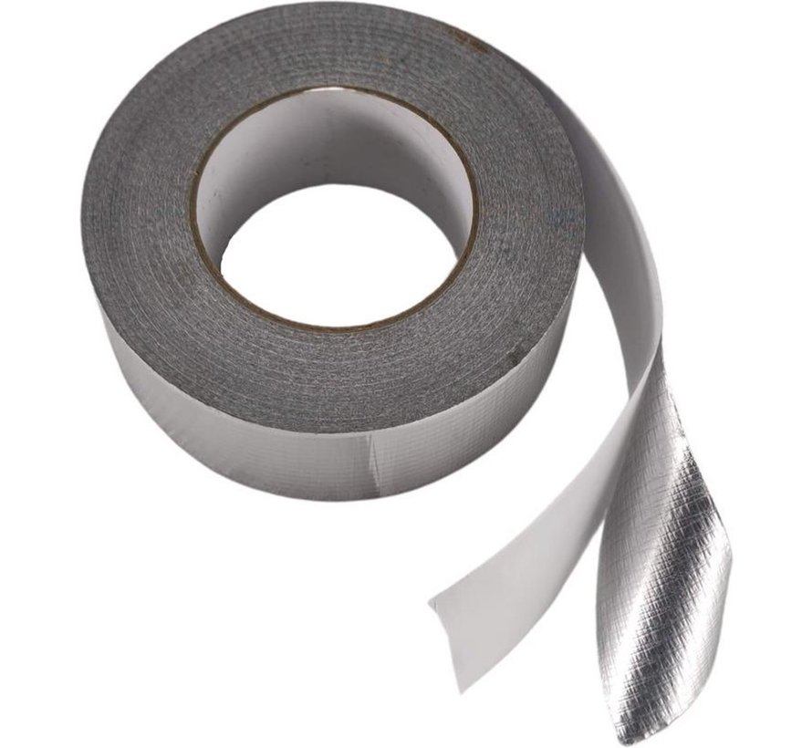 Aluminium tape rol 5 cm breed en 50 meter lengte.
