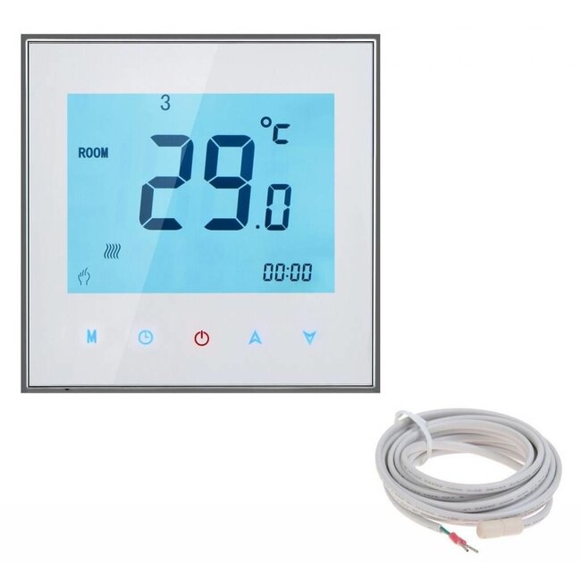 200 Watt mat set inclusief Soft Touch 7-Daags Programmeerbare thermostaat