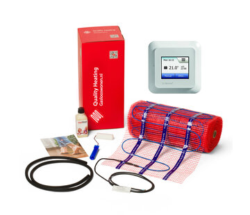 Quality Heating 150 Watt elektrische vloerverwarming mat set inclusief OCD5 meertalige past in Gira, Merten, Busch Jage