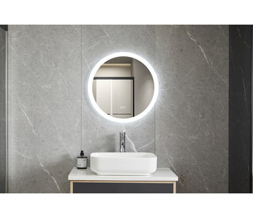 Bella Mirror Spiegel rond 80 cm frameloos, inbouw led verlichting en anti condens