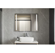 Miroir 60 x 100 cm sans cadre, éclairage LED encastré et anti-condensation