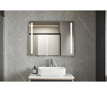 Bella Mirror Spiegel 60 x 100 cm frameloos, inbouw led verlichting en anti condens