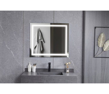 Bella Mirror Miroir 70 x 120 cm sans cadre, éclairage LED encastré et anti-condensation
