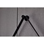 Miroir rond 80 cm avec ceinture tendance, cadre noir, éclairage LED encastré et anti-condensation