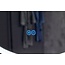 Miroir rond 80 cm avec ceinture tendance, cadre noir, éclairage LED encastré et anti-condensation
