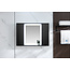 Armoire de toilette noir mat avec éclairage LED 120 (l) x 70 cm (h)