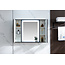 Spiegelkast mat-zwart met led verlichting 120 (b) x 70 cm (h)