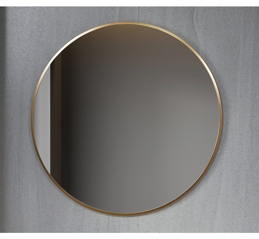 Miroir rond 100 cm avec cadre doré