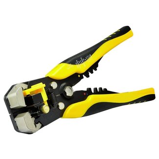 Automatische draadstriptang met knip en krimpfunctie