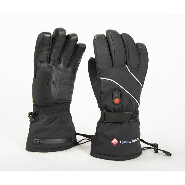 Verwarmde leren handschoenen 3 warmtestanden