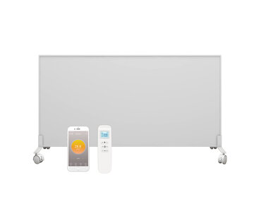 Quality Heating Panneau infrarouge mobile avec télécommande Wifi et roues 350, 450 ou 700Watt
