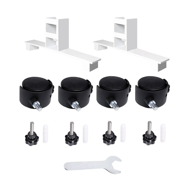 Voetsteun met wielen voor infraroodpanelen