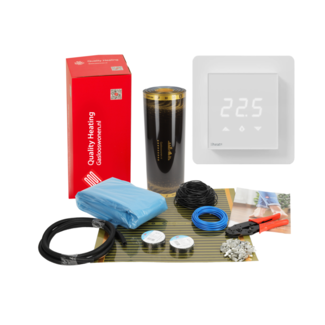 Quality Heating 100 cm - 80Watt m² folie set z-wave domotica wit of zwart