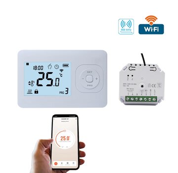 Quality Heating QH-Basic WiFi white thermostaat inclusief inbouw ontvanger