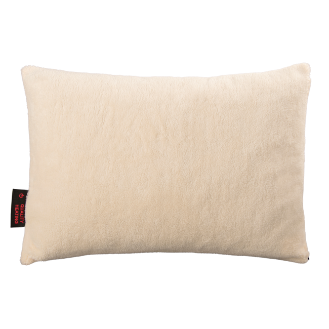 Coussin chauffant Warmy en teddy blanc cassé