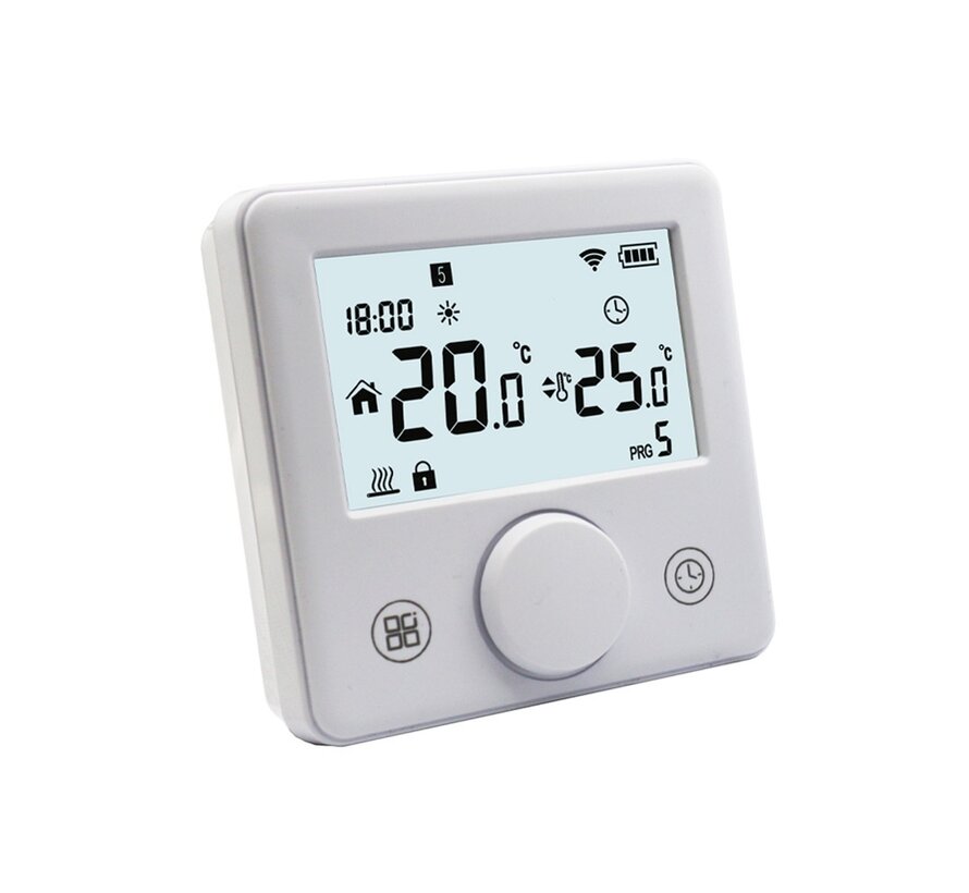 Thermostat horloge modulant pour chauffage central - Digital - Opentherm - Blanc