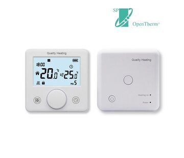 Quality Heating Modulerende Wifi Klokthermostaat CV ketel draadloos - Digitaal - Opentherm