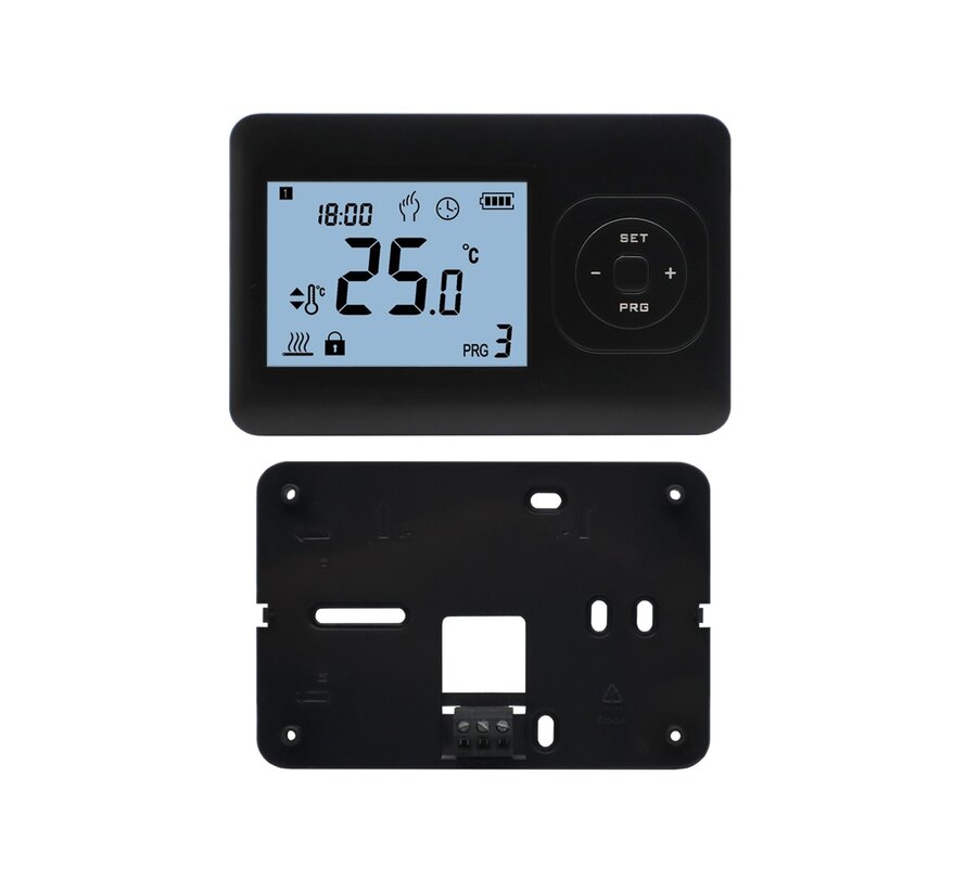 CV Horloge thermostatée - Numérique - On/Off - Blanc ou noir