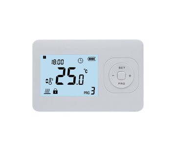 CV Horloge thermostatée - Numérique - Marche/Arrêt - Blanc