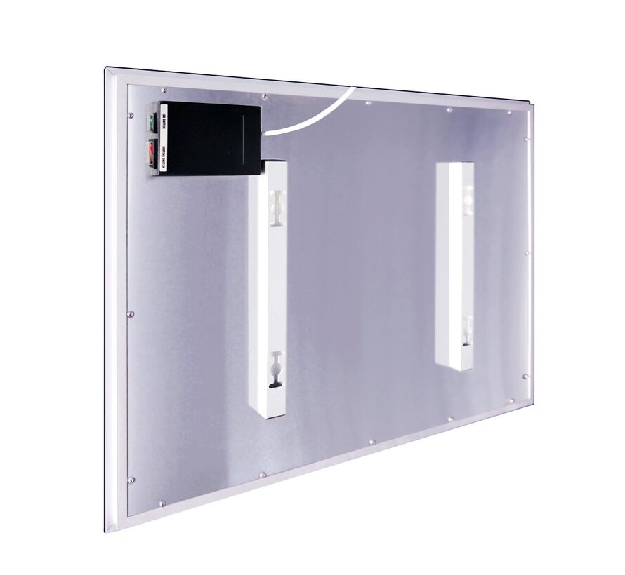 Miroir chauffant infrarouge avec éclairage LED 60 x 80 cm 450Watt