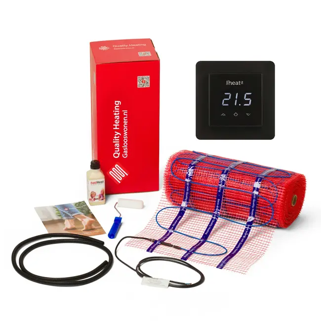 100 Watt mat set inclusief z-wave domotica thermostaat