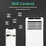 Climatiseur mobile Wifi déshumidifier et ventiler avec joint de fenêtre et purificateur d'air 7000btu