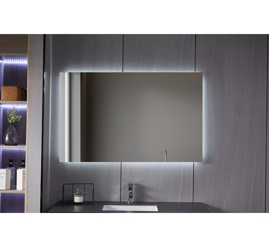 Miroir sans cadre avec LED, anti-buée 75 x 140 cm